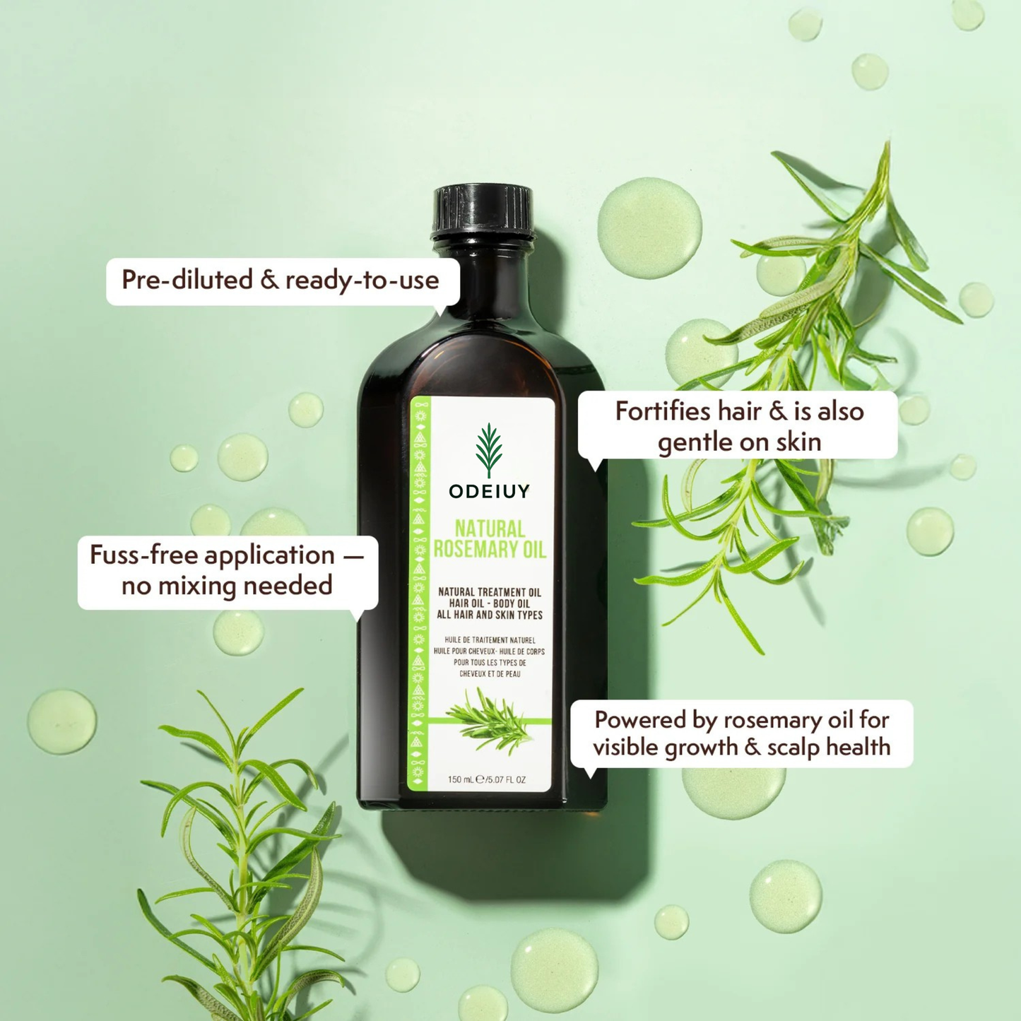 ⏰LIMITED SALE 50% OFF!!🎁ODEIUY Rosemary Hair Nourishment Oil🌿✨