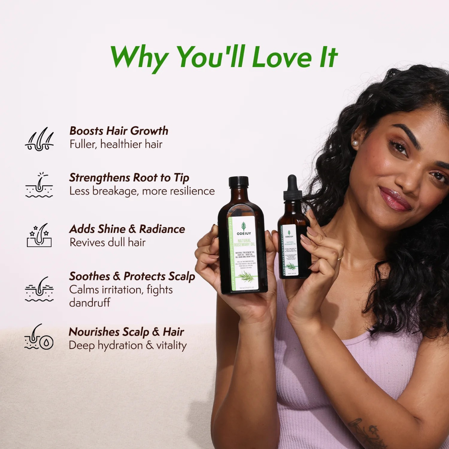 ⏰LIMITED SALE 50% OFF!!🎁ODEIUY Rosemary Hair Nourishment Oil🌿✨