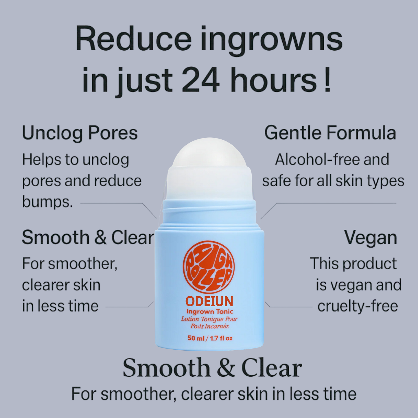 High Roller Ingrown Tonic - Serum for Eliminating Ingrown Hairs and Razor Bumps