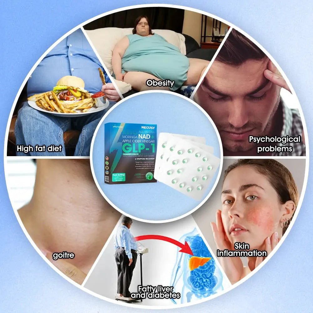NEGUSY®GLP-1 Slimming & Health Ultra Concentrated Essence Liquid Pearls - NAD+ Moringa & ACV & Keto BHB