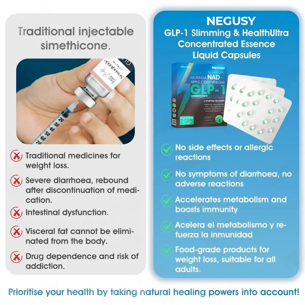 NEGUSY®GLP-1 Slimming & Health Ultra Concentrated Essence Liquid Pearls - NAD+ Moringa & ACV & Keto BHB