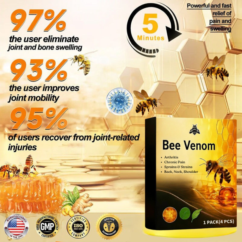 【Last Day Promotion 80% OFF🔥】FDA Official: LBMLBM™ BeeVenom Joint Relief Patch – Arthritis Pain Relief, Anti-Inflammation & Mobility Support(Zero Pain | 24/7 Comfort | Natural Healing)🔥🎁