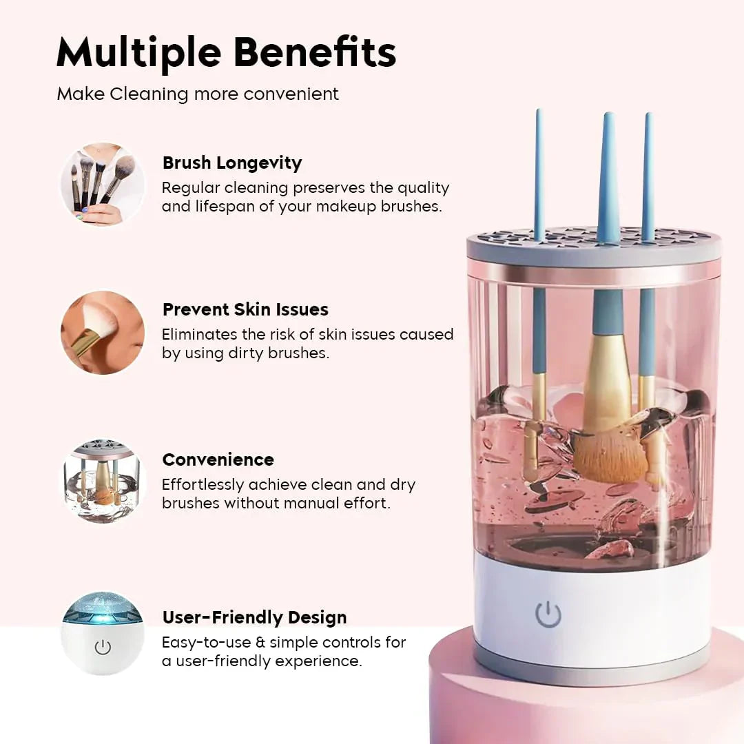 š§30-second Automatic Makeup Brush Cleaner for Ageless Skin & Pristine Makeup