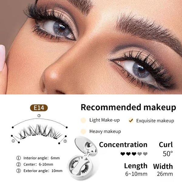 ✨ One-Second Wear | Glue-Free Magnetic Induction Eyelashes