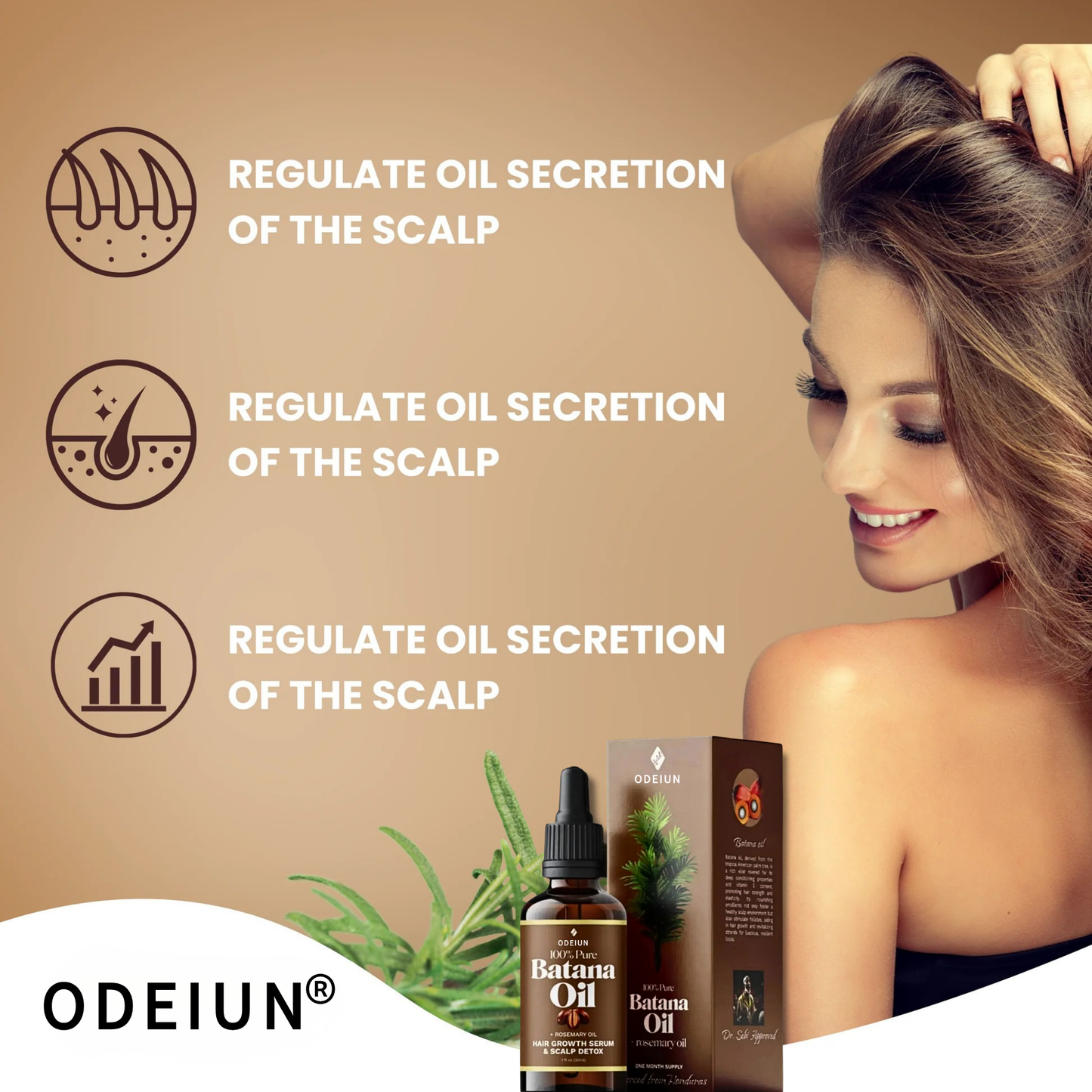 ODEIUN® Batana Rosemary Mint Hair Strengthening oil