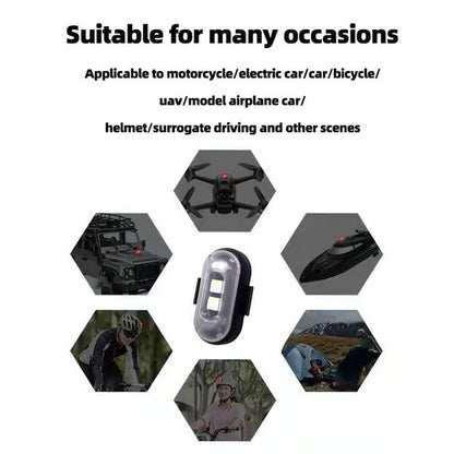 🏆HOT SALE ✨RGB Led Aircraft Strobe lights Motorcycle Lights LED Flash Position Wireless Light Aircraft Airplane Helicopter Warning Lights
