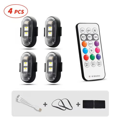 🏆HOT SALE ✨RGB Led Aircraft Strobe lights Motorcycle Lights LED Flash Position Wireless Light Aircraft Airplane Helicopter Warning Lights