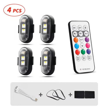 🏆HOT SALE ✨RGB Led Aircraft Strobe lights Motorcycle Lights LED Flash Position Wireless Light Aircraft Airplane Helicopter Warning Lights