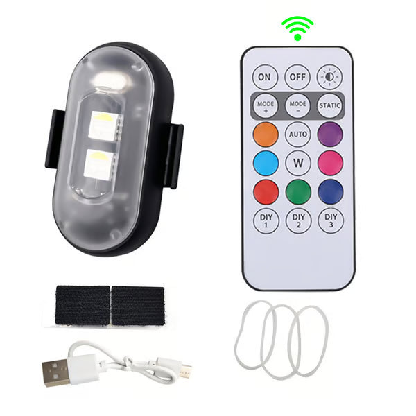 🏆HOT SALE ✨RGB Led Aircraft Strobe lights Motorcycle Lights LED Flash Position Wireless Light Aircraft Airplane Helicopter Warning Lights